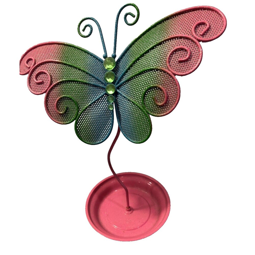Jewelry Organizer Butterfly metal pink+